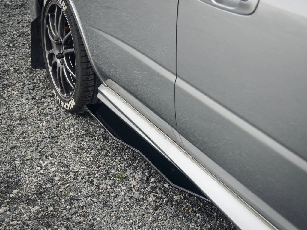 HDC Autosports 30.6" X 9.5" MP-Style Painted Black Side Skirt Splitters (Pair)
