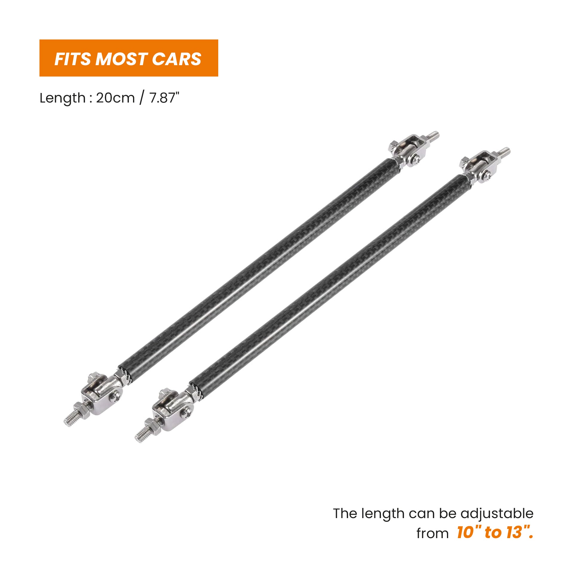 Splitter Rods - Carbon (10" to 13")