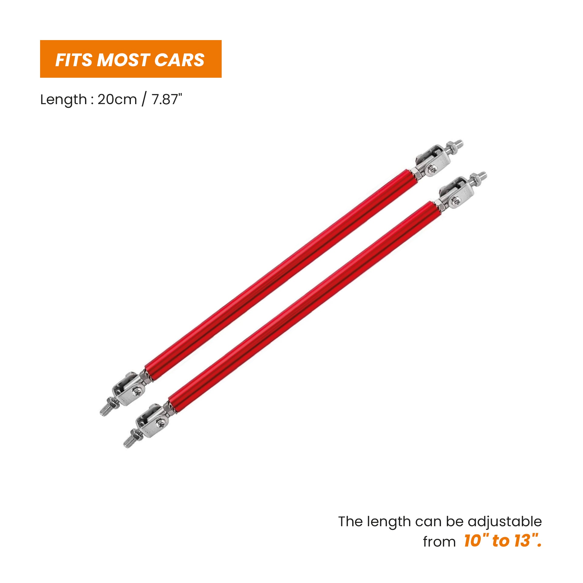 Splitter Rods - Red (10" to 13")