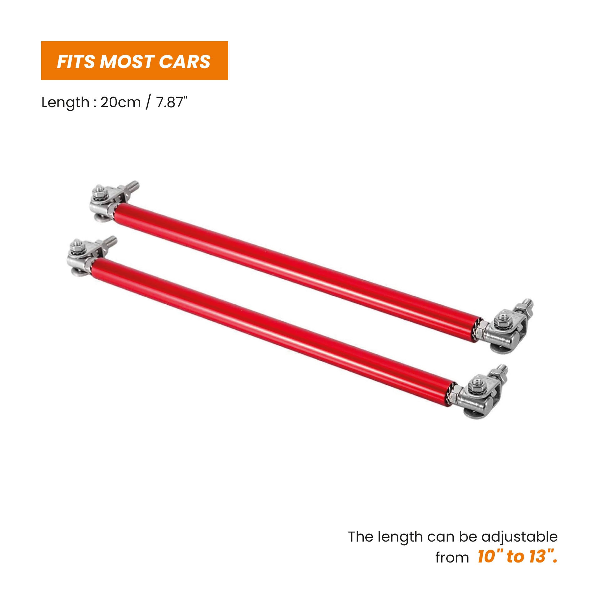 Splitter Rods - Red (10" to 13")