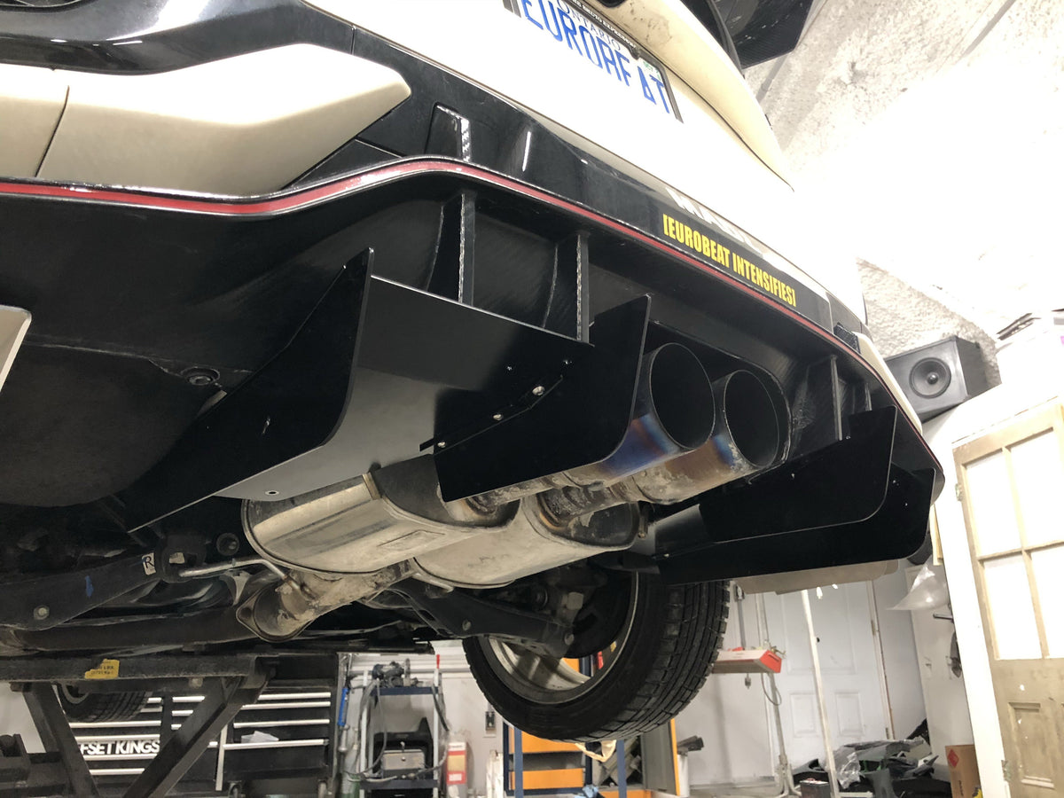 Aluminum Rear Diffuser - 4 Pcs (Universal)