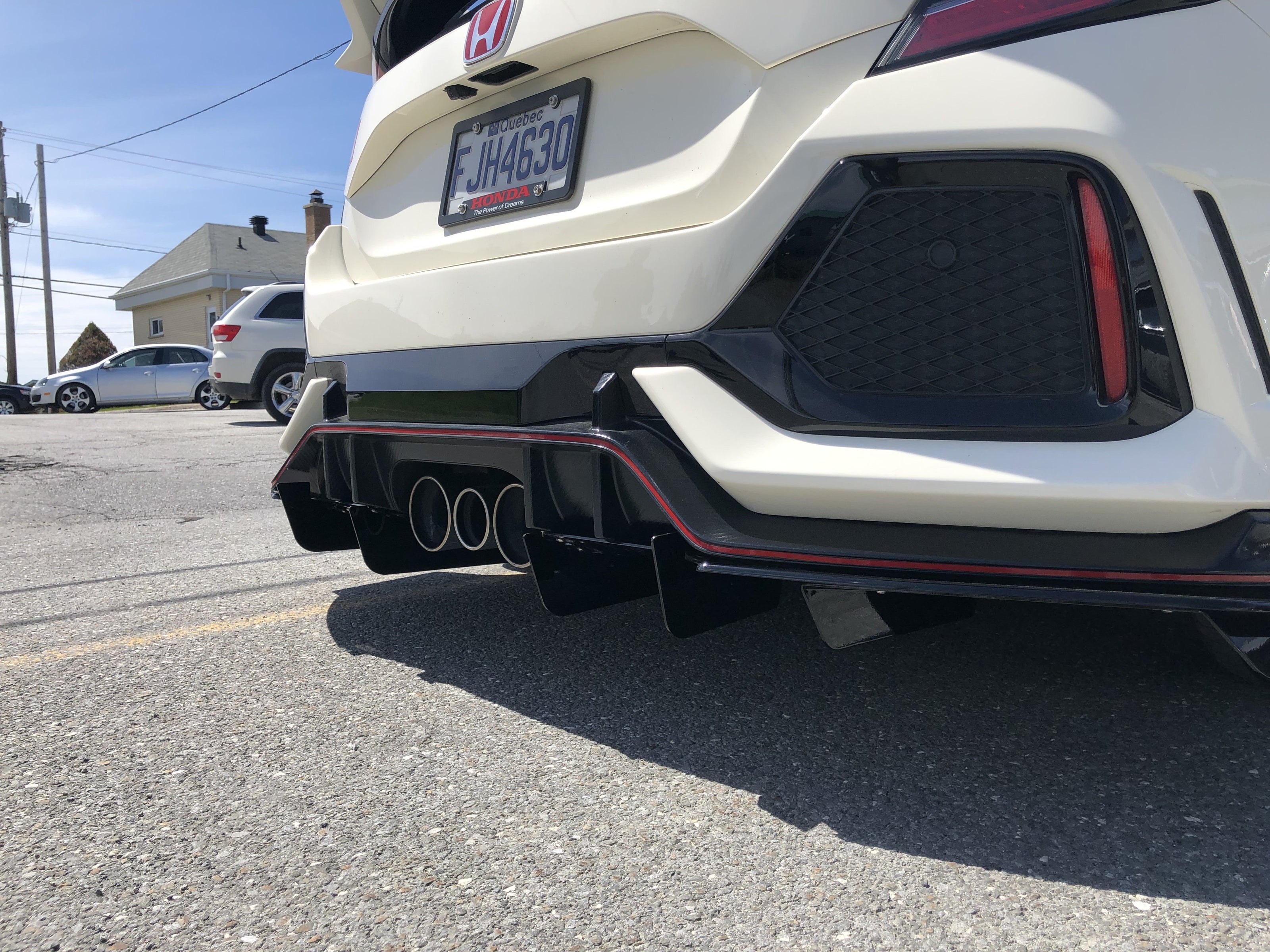 Aluminum Rear Diffuser - 4 Pcs (Universal)