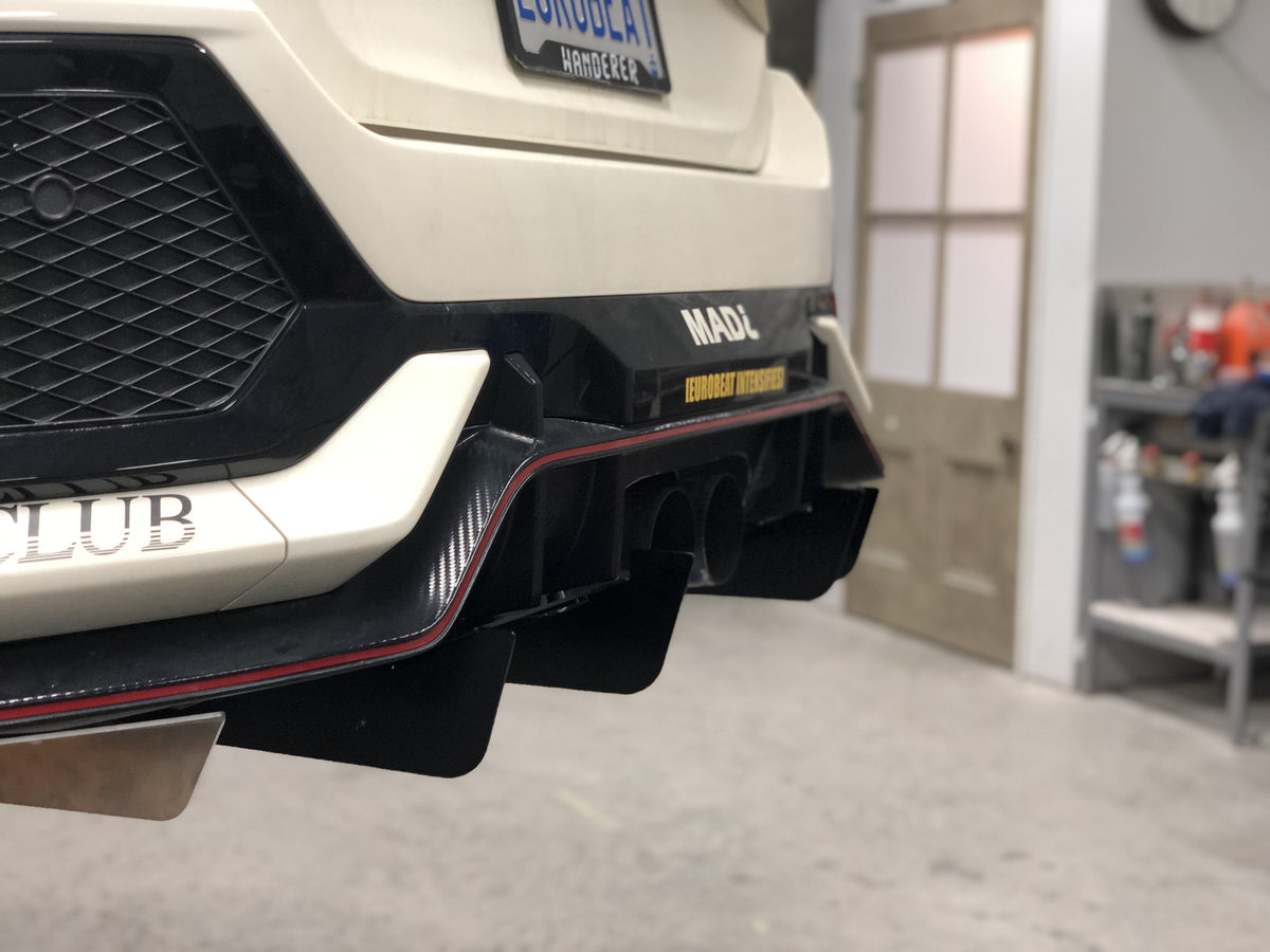 Double Rear Diffuser Aluminum Rear Diffuser - 4 Pcs (Universal)