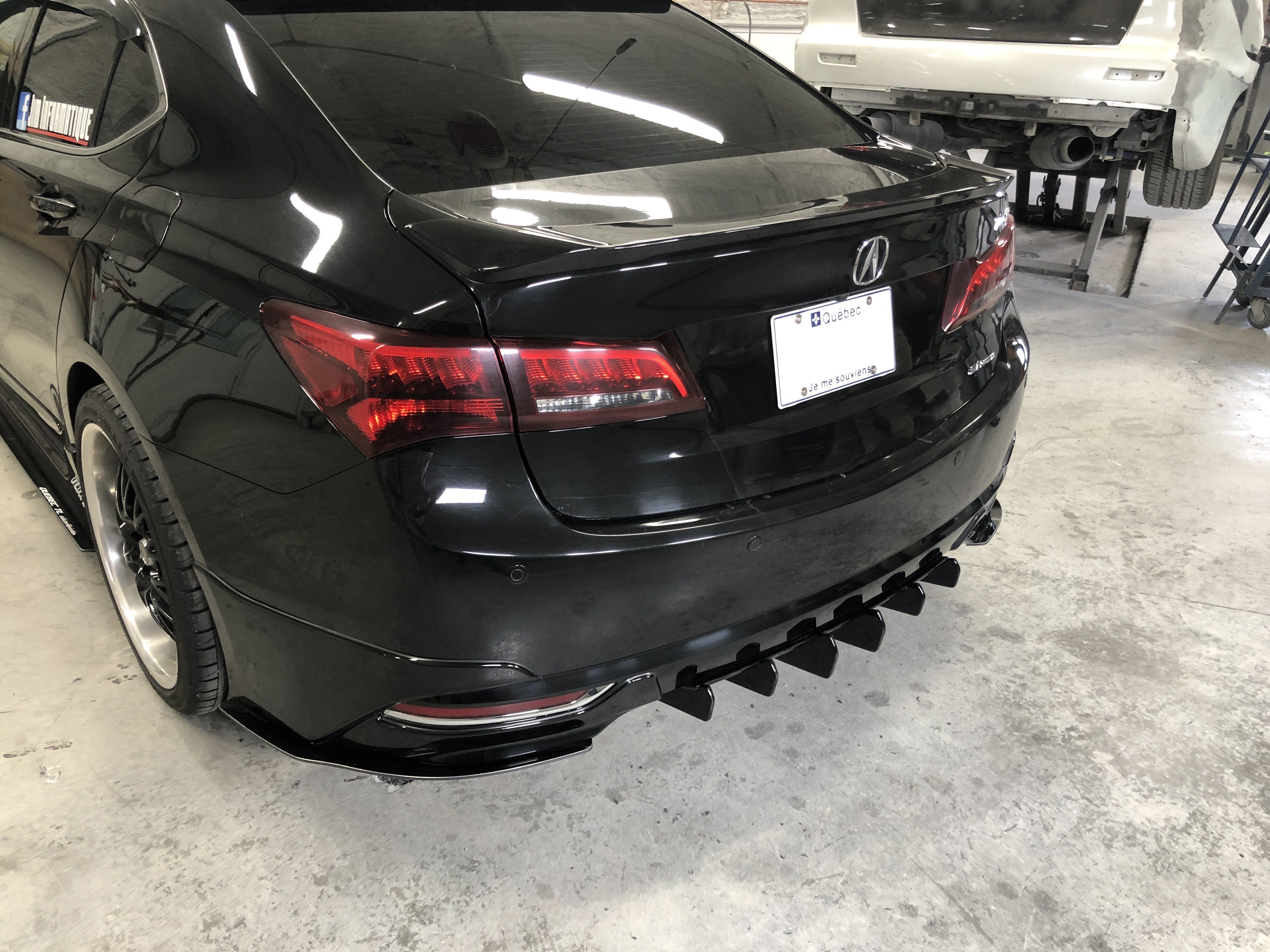 Rear Diffuser OEM style - Acura TLX 2015-2017 - GLOSS BLACK