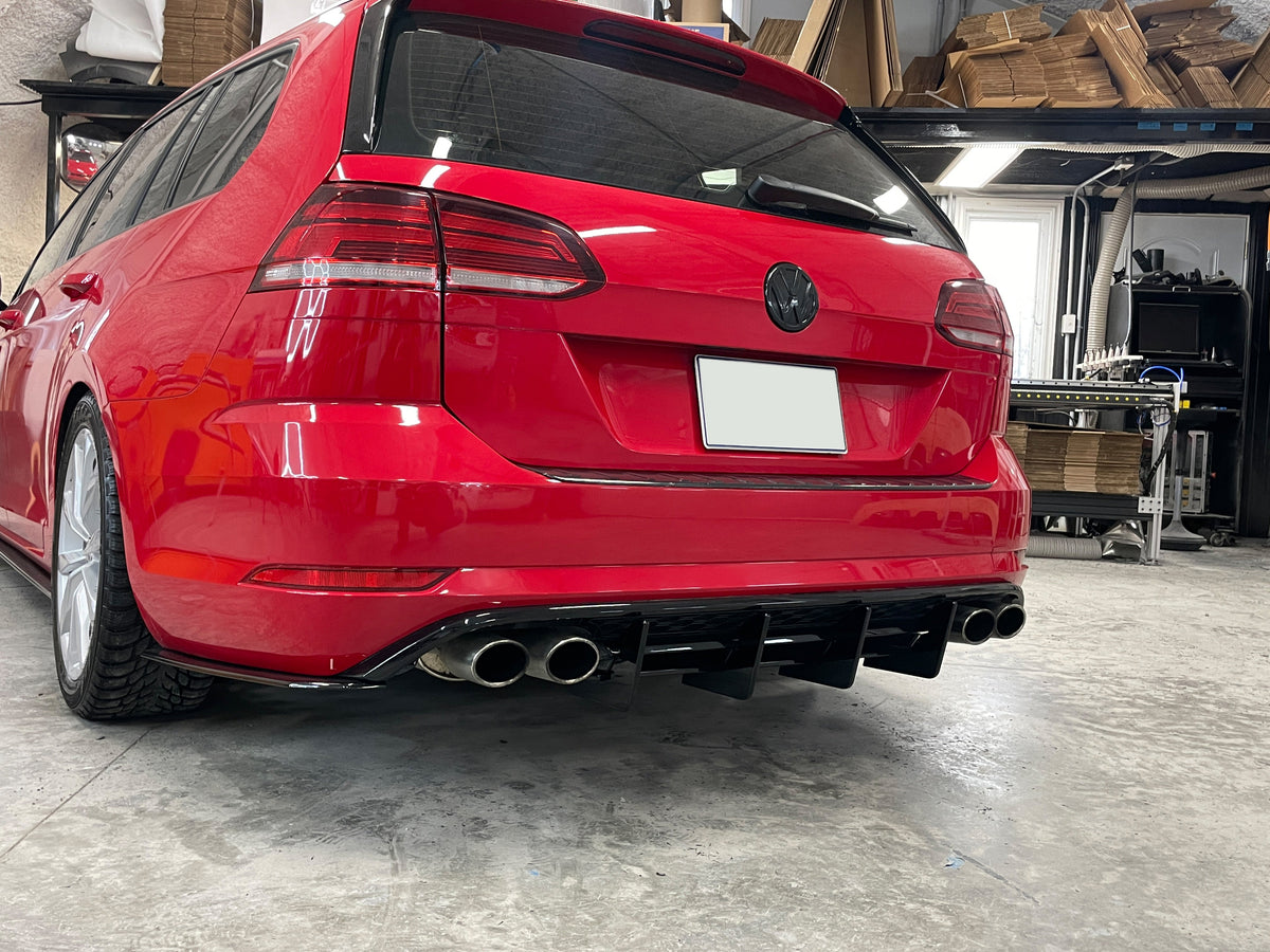 Golf R Rear Diffuseer Rear Diffuser - Volkswagen Golf R Wagon MK7.5